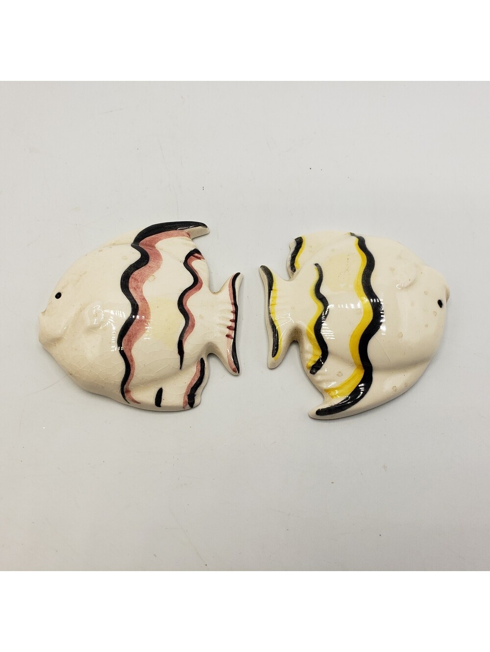 Vintage Gayet of California Ceramic Fish Wall Hangings Miniature Set of 2